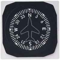 3Drose LLC 8 X 8 X 0.25 Inches Mouse Pad, Closeup of Aircraft Heading Indicator (Mp_109545_1)