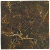 3dRose 8 x 8 x 0.25 Inches Mouse Pad, Picture of Dark Brown Veined Marble Print (mp_101039_1)