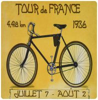 3dRose LLC 8 x 8 x 0.25 Inches Mouse Pad, Image of French Poster Ad of Tour De France Bike Race (mp_163246_1)