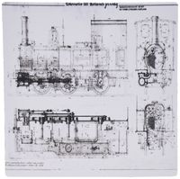 3dRose Print of Original Blueprints for Paris Steam Railroad Mouse Pad (mp_194682_1)