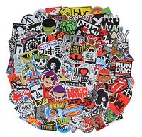Band Stickers Pack Rock Roll Stickers -100 Pcs Vinyl Waterproof Stickers for Personalize Laptop, Electronic Organ, Guitar, Piano, Skateboard, Luggage Graffiti Decals (Stickers - B)