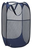 Mesh Popup Laundry Hamper - Portable, Durable Handles, Collapsible for Storage and Easy to Open. Folding Pop-Up Clothes Hampers are Great for The Kids Room, College Dorm or Travel. (Blue)
