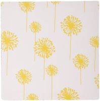 3dRose LLC 8 x 8 x 0.25 Inches Mouse Pad, Yellow Dandelions on White (mp_60578_1)