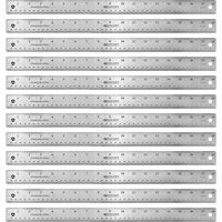 Westcott Stainless Steel Rulers - 18" Length 1" Width - 1/16, 1/32 Graduations (10417BX)