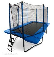 JumpSport 10'x17' StagedBounce | Includes Rectangular Trampoline, Safety Enclosure, and 108 High Performance Springs | Exclusive Spring Technology for Performance and Safety