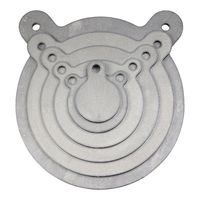 ShootingTargets7 AR500 Steel Target Gong Set - 3 4 6 8 10 12 x 3/8 inch for Rifles and Magnum Pistols - Metal Swinging Shooting Plates Combo Set