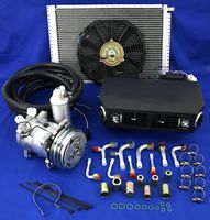 coldmaterinc A/C KIT Universal Under Dash Evaporator Compressor KIT AIR Conditioner 432-1 12V (2A v‑ Belt)