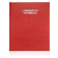Scientific Notebook Company Case Bound, Model #2001Premium Research Laboratory Notebook, 192 Pages, Smyth Sewn, 9.25 X 11.25, 4x4 Grid (Red Cover)