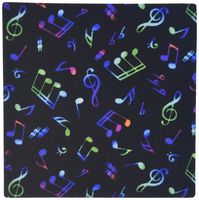 3dRose LLC 8 x 8 x 0.25 Inches Mouse Pad, Multi Colored Notes on Black (mp_100770_1)