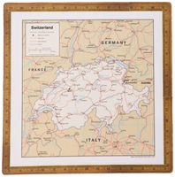3dRose LLC 8 x 8 x 0.25 Inches Mouse Pad, Modern Map of Switzerland with Cities Jpg (mp_130370_1)