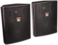 JBL Professional Compact Indoor Outdoor Background Foreground Loudspeaker, Black (Control 25)