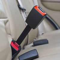 Rigid 7" Seat Belt Extension (Black, 7/8" Tongue Width) - E-Mark Safety Certificate - Buckle Up to Drive Safely