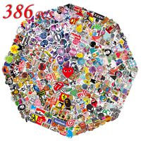 QWDDECO Stickers (386-PCS) Cute Stickers for Water Bottles Hydroflasks Skateboard- Decal Stickers for Teens, Girls, Boys, Adults - Laptop Stickers - Vinyl Stickers Waterproof - Sticker Pack Not Random