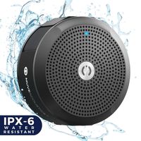 MuveAcoustics Portable Bluetooth Waterproof Speaker - Loudest Splashproof Stereo Sound for Men and Women, Black