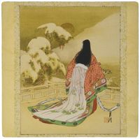3dRose Print of Gekko Vintage Painting Japanese Women in Daily Life Mouse Pad (mp_186284_1)