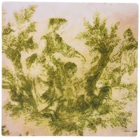 3dRose LLC 8 x 8 x 0.25 Inches Mouse Pad, Green French Toile (mp_35049_1)