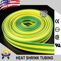 225FWY 10 FT 5/16" 8mm Polyolefin Yellow Green Heat Shrink Tubing 2:1 Ratio