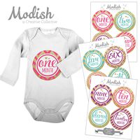 12 Monthly Baby Stickers, Gold Glitter {Faux}, Baby Girl, Baby Belly Stickers, Monthly Onesie Stickers, First Year Stickers Months 1-12, Pink, Teal, Purple, Gold Glitter, Chevron, Stripes, Polka Dots, Quatrafoil, Glamour, Fashion