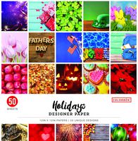 Colorbok 12in Holidays Designer Paper Pad, 12" x 12"
