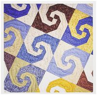 3dRose West Virginia, Beckley. Tamarac, quilt textile - US49 WBI0014 - Walter Bibikow - Greeting Cards, 6 x 6 inches, set of 6 (gc_97082_1)