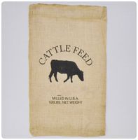3dRose LLC 8 x 8 x 0.25 Inches Mouse Pad, Country Burlap Feed Bag (mp_151092_1)