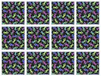 3dRose Neon Lizard and Leaf Pattern - Greeting Cards, 6 x 6 inches, set of 12 (gc_165915_2)