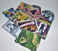 Frankenstein Horror Movie Die Cut Vinyl Stickers Decals Set of 10 Laptop Skateboard Refrig Notebook (Complete Set)