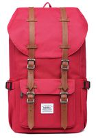 KAUKKO Laptop Outdoor Backpack Travel Hiking Camping Rucksack Casual College Daypack Fits 15" (Nylon Red)
