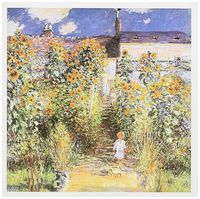 3dRose The Artists Garden at Vetheuil by Claude Monet, 1880 - Greeting Cards, 6 x 6 inches, set of 6 (gc_126588_1)