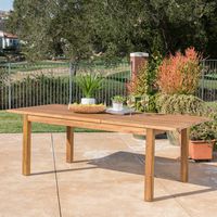 Christopher Knight Home Willim Outdoor Expandable Teak Finished Acacia Wood Dining Table