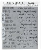 Stampers Anonymous Tim Holtz Cling Rubber Stamp Set, 7" by 8.5", Crazy Talk
