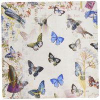 3dRose LLC 8 x 8 x 0.25 Inches Mouse Pad, Vintage Birds and Butterflies (mp_130391_1)