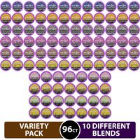 96 Count Variety (10 Amazing Blends), Single-serve Cups for Keurig K-cup Brewers - Premium Roasted Coffee (Variety, 96 Compatible with 2.0)