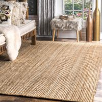 nuLOOM Rigo Hand Woven Jute Rug, 10' x 14', Natural