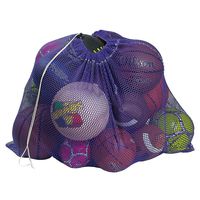 Mesh Equipment Bag, Purple - 24" x 36" - Adjustable, sliding drawstring cord closure. Perfect mesh bag for parent or coach, making it easy to transport and keeping your sporting gear organized.