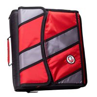 Case-it Sidekick 2-Inch O-Ring Zipper Binder with Removable Tab File, Red, D-901-RED
