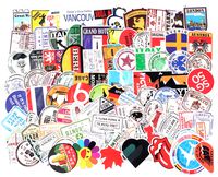 Sticker Decals - 100 Stamp Laptop Vinyl Stickers car Sticker for Snowboard Motorcycle Bicycle Phone Mac Computer DIY Keyboard Car Window Bumper Wall Luggage Decal Graffiti Patches (100 Postage Stamp)