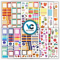 Planner Stickers. Productivity, Seasonal and Decorative Stickers for Planners, Bullet Journals and Calendars (600+ pcs) - Planner Accessories by Vladi Creative