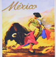 3dRose LLC 8 x 8 x 0.25 Inches Mouse Pad, Vintage Mexican Bullfighter Poster (mp_163742_1)