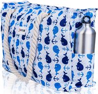Beach Bag XXL. 100% Waterproof (IP64). L22 xH15 xW6 with Rope Handles, Top Zip, Extra Outside Pocket. Beach Tote Includes TSA Approved Lock, Waterproof Phone Case, Built-in Key Holder, Bottle Opener