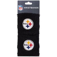 Franklin Sports Pittsburgh Steelers NFL Wristbands - Youth NFL Team Logo Wristbands - Great for Costumes and Uniforms - Pair of Wristbands