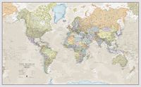Maps International Giant World Map - Classic World Map Poster - Laminated - 77.5 x 46