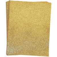 Paper Junkie Gold Glitter Craft Paper, Single Sided, 8.5 x 11 Inches (24 Sheets)