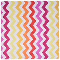 3dRose LLC 8 X 8 X 0.25 Inches Mouse Pad Print of Summery Colored Chevron Stripes Pink Orange Yellow (Mp_183691_1)