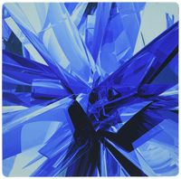 3dRose LLC Blue Glass Abstract Fractal Digital Work of Reflecting Blue Glass and Metal Surfaces Pattern Mouse Pad (mp_19253_1)