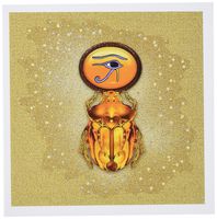 3dRose A scarab inspired by artworks and beliefs of ancient Egyptians and jewelry they wore - Greeting Cards, 6 x 6 inches, set of 12 (gc_11675_2)