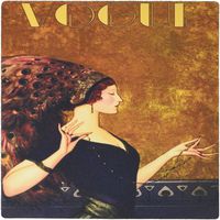 3dRose LLC 8 x 8 x 0.25 Inches Mouse Pad, Image of Art Deco Peacock Hair Lady On Vogue (mp_163681_1)