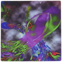 3dRose 8 x 8 x 0.25 Inches Mouse Pad, Neon Flip Flops (mp_119716_1)