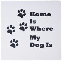 3dRose LLC 8 X 8 X 0.25 Inches Mouse Pad Image of Home is Where My Dog is (Mp_174178_1)