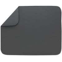 S&T 532701 XL Dual Sided Mesh Dish Drying Mat 18" x 24", Charcoal